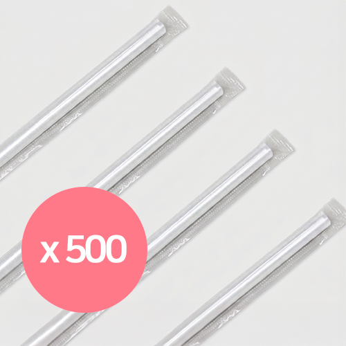개별포장 빨대 21cm 투명 500개 판매처 비앤씨마켓